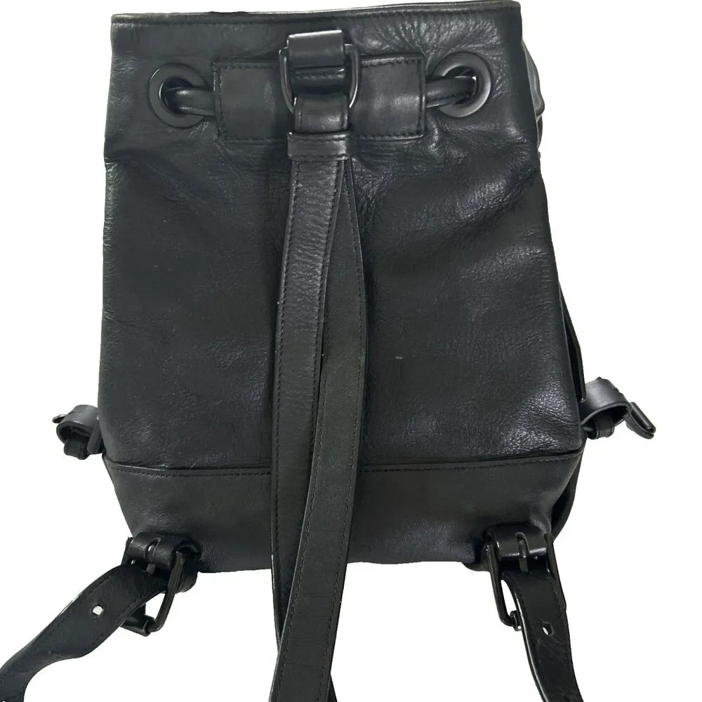 Opening Ceremony Black Izzy Convertible Backpack/ Bucket Bag Drawstring Handbag